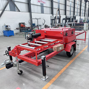 Scie à bois mobile à essence à double lame pour le dégrossissage des panneaux et le travail du bois - Product Image 3