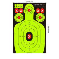 Autocollant marqueur fluorescent professionnel 12x18 pouces, auto-adhésif, haute visibilité, pour la chasse, le camping, la pratique en plein air, durable