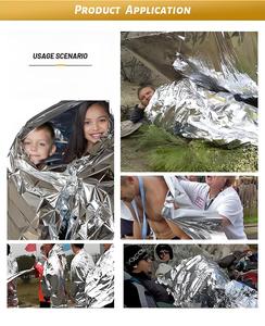 Pratico foglio di salvataggio leggero e resistente coperte termiche impermeabili per lanci di alpinismo sicuri di emergenza - Product Image 5