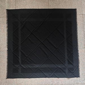 Pañuelo Turbante Árabe de Algodón Jacquard Negro al por Mayor con Borlas Shemagh Keffiyeh para Hombres Musulmanes - Product Image 3