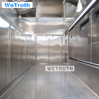 Remorque à glaces Wetruth, chariot à café, camion de restauration mobile avec cuisine complète, remorque alimentaire en acier inoxydable, chariot de vente de hot-dogs