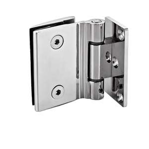 Bisagra para Puerta de Vidrio sin Marco GQK, Abrazadera de Acero Inoxidable de 90 Grados, Cierre Suave, Plateada, Ajustable, Duradera, Moderna, para Hogar y Oficina - Product Image 2
