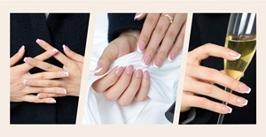 Faux ongles blancs courts style cercueil à application facile, rose nude brillant, à presser, réutilisables, pour DIY Nail Art, mariages et fêtes - Product Image 6