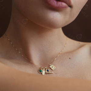 Gemnel 925 Silver Charm Ocaen Series Lapis Lazuli Tiger Eye Pearl Zircon Engravable <b>Spiritual</b> Dainty Jewelry for Women - Product Image 4