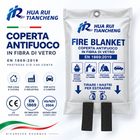 Couverture anti-feu EN 1869:2019, paquet individuel, matériau en fibre de verre, pour la cuisine, la maison, le bureau, distributeur B2B, vente en gros en Italie