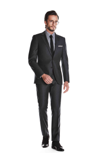 Abito da <span class=keywords><strong>Uomo</strong></span> <span class=keywords><strong>di</strong></span> Lusso su Misura in Tessuto 100% Lana, <span class=keywords><strong>Stile</strong></span> Formale Business, Completo 2 Pezzi con Pantaloni e Giacca Blazer - Product Image 2