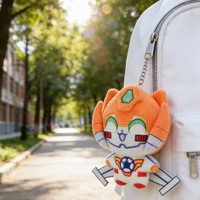 Porte-clés en peluche robot anime personnalisé OEM ODM, pendentif en peluche personnage Chibi Mecha, breloque de sac, dessin animé, écologique, haute qualité