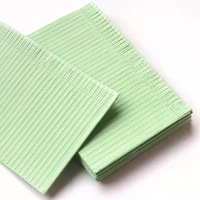 125 pièces/sac Bavoirs dentaires jetables avec logo personnalisé, feuilles médicales double couche, imperméables, grands bavoirs en papier pour tatouage 13''x18'', anti-UV