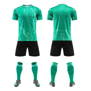 Оптовая продажа, комплект футбольной формы для детей с сублимационной футболкой, оригинальный комплект футбольной одежды - Product Image 4