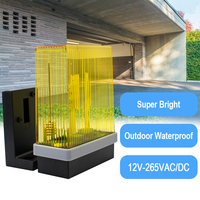 Garaj Kapısı için Alarm Sinyali Yanıp Sönen Işık LED Uyarı Lambası Sabit Aydınlatma Modu Uzatılmış Anten AC DC 12-265V