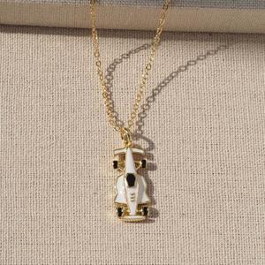 Collar con Colgante de Coche de Carreras F1 con Circonita Cúbica BD-D951, Joyería de Oro de 18K, Venta al por Mayor - Product Image 4