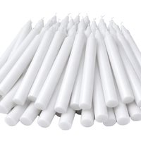 Bougies en cire de paraffine blanches droites de 4 pouces, fabriquées à la machine, écologiques, 100 % cire naturelle, pour la décoration de la maison
