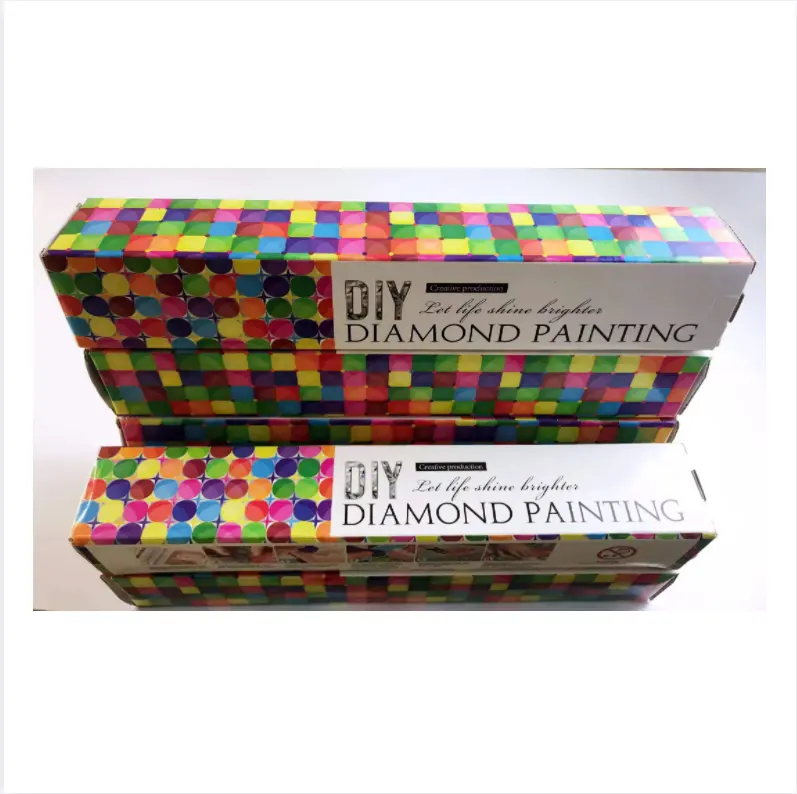 Wholesale 5d diy Diamond Painting Colorful Boxs Custom Logo/size Painting Packaging Box for Diamond Art