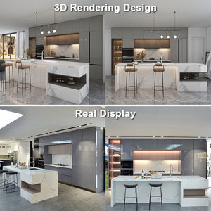 خزانة خشبية حديثة مقاومة للماء ، خزانة مطبخ بتصميم حديث - Product Image 4