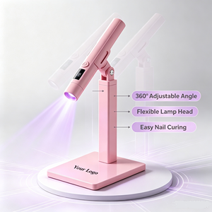 Lampe à ongles portable rose 3W avec support rotatif à 360 degrés, lampe UV multifonctionnelle - Product Image 1