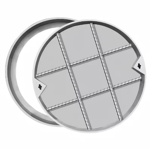 Couvercle de manhole carré invisible en acier inoxydable 304 robuste pour sols de parcs - Product Image 1