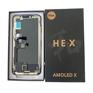 Tela de oled duro para iphone xs, com 12 meses de garantia hex para tela de iphone xs max