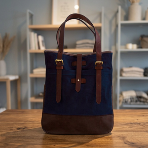 Ladies Luxury High Fashion Tote <b>Bag</b> Made in Canvas with Zipper Closure Solid Color <b>Medium</b> <b>Size</b> for All Suppliers - Product Image 4