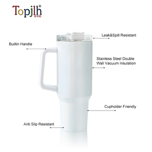 Topjlh Tumbler in Acciaio Inox a Doppia Parete da 40oz con Cannuccia, per Sublimazione, Vendita all'Ingrosso, Logo Personalizzato per Auto, <span class=keywords><strong>Negozi</strong></span> e Punti Vendita - Product Image 2