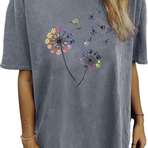 เสื้อยืดแขนสั้นทรงสปอร์ตพื้นฐานสำหรับฤดูร้อน พิมพ์ลายกราฟิก 3 มิติ คอกลม ผ้าไม่เป็นขุย แห้งเร็ว สำหรับผู้หญิง - Product Image 6