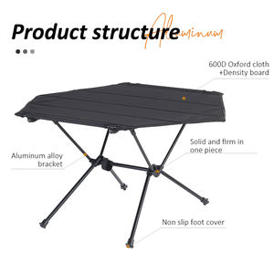 Outdoor Compact Ultra Light Aluminum Frame Oxford Cloth Foldable Backpacking Folding Mini <b>Camping</b> <b>Table</b> - Product Image 4
