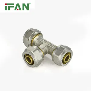 IFAN工厂价格CE Pex黄铜压缩配件三通管道配件