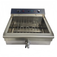 Friteuse industrielle commerciale 220V 35L en acier inoxydable, friteuse électrique multifonctionnelle pour poulet frit
