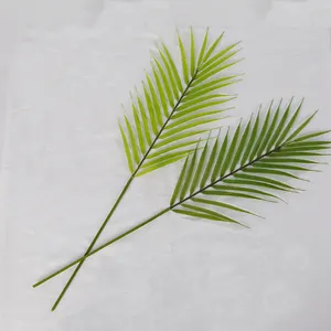 55cm Jungle Themed Party Artificial Areca Palm Leaves For Table Leave Decorations Artificial Leaves