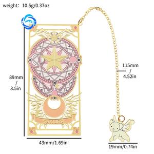 Marque-page en métal mutant dessin animé mignon Curlo Tarot Magic girl Sakura card souvenir gift - Product Image 5