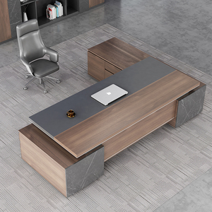 Escritorio de Oficina en Forma de L/R Extensible y Personalizable de Diseño Moderno, Gabinete de Almacenamiento, Escritorio Ejecutivo de Madera para CEO/<span class=keywords><strong>Director</strong></span>/Gerente - Product Image 1