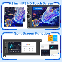 Autoradio Android 15 7 pouces 4 Go de RAM 64 Go de ROM pour Jeep Cherokee 1984-2001 avec CarPlay sans fil, Android Auto, écran tactile GPS 1280x480