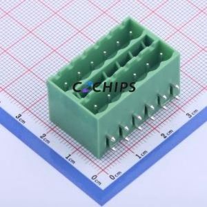KF2EDGKRCH-5.0-2*6P Plug-in Terminal Block Bent Lead Through Hole,P=5mm <b>Board</b>-to-<b>Board</b> / Socket Closed 5mm Green Right Angle - Product Image 1