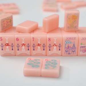 Nouvelles Tuiles de Mahjong Américaines de Luxe Rose Paris Personnalisées 2026 – Tuiles de Mahjong Mono-couche pour le Divertissement - Product Image 1