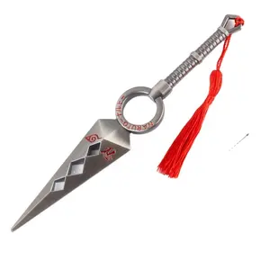 Xinrui custom logo 22cm metal zinc alloy Dragon Ninja model with leather case kunai sword for cosplay or collection