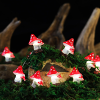 Guirlandes lumineuses LED en forme de champignons, lumières féériques, décoration en forme de champignons pour chambre à coucher, jardin, cabane, éclairage de festival, lumières décoratives