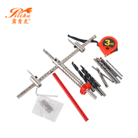 Kit de scie cloche réglable de type avion de 40-300 mm pour le travail du bois, adapté aux plaques de plâtre avec écran anti-poussière en PC