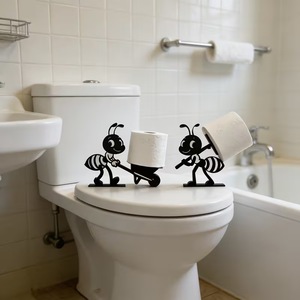 Ant Toilet Paper Holder 3D Printed No Drilling Required Bathroom Decor Ornament - Product Image 2