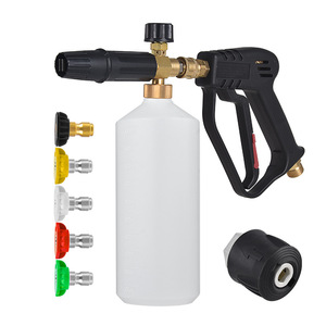 Pistolet à eau haute pression Hanggao 4000 psi avec bouteille de mousse réglable pour lave-auto, buse manuelle en laiton - Product Image 5