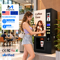 Machine à café en libre-service pour hôtels, bureaux et magasins de proximité, avec une puissance nominale de 1800 W et un lecteur de cartes