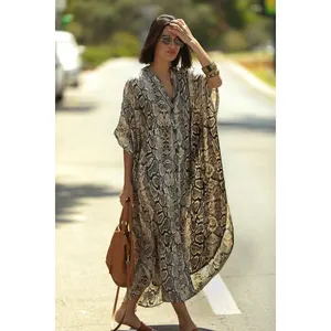 Nieuwe Stijl Serpentine Jurk <span class=keywords><strong>Dubai</strong></span> <span class=keywords><strong>Kaftan</strong></span> Print Zwemmen Cover Up Vrouwen - Product Image 1