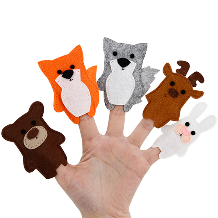 Лидер продаж Amazon, детские игрушки, фетровая пальчиковая марионетка, красочные мини-обучающие игрушки