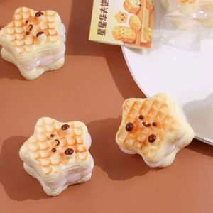 Ultra Soft Tiger Skin Star Waffle Cake Silicone <b>Squishy</b> Worm Toy Perfect Stress Relief for Office Kids <b>Squishy</b> Squeeze Toys - Product Image 6