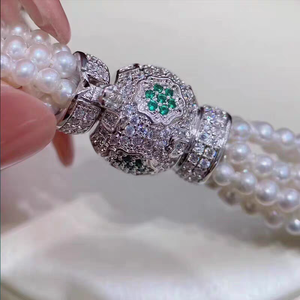 Collar de Perlas Naturales de Varias Hebras WENCHI, Joyería Antigua, 450g, Tejido a Mano, Diseño Extranjero Único - Product Image 2