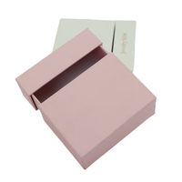 Boîte à tiroir rose personnalisée avec logo, emballage en velours, finition mate, boîte cadeau coulissante pour bijoux, recyclable