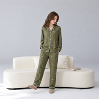 Vêtements de nuit personnalisés confortables avec hauts à manches longues, pyjama ultra-confortable pour femmes en modal