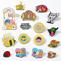 Badge personnalisé en alliage de zinc émaillé, couleur noire nickelée, avec logo imprimé, épingles souvenirs, cadeaux pour équipes d'anime