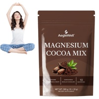 Mélange de poudre de cacao chaud au magnésium OEM, avec Ashwagandha, L-Théanine, complexe de 10 champignons et probiotiques pour le calme et le bien-être