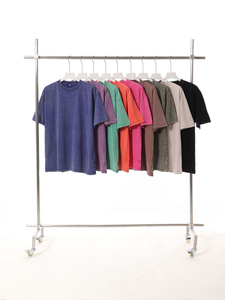 T-Shirt da Uomo Joychuang Stile Retrò Lavata e Invecchiata, 260g Pesante, Nuovo Modello con Collo Tondo, Manica Corta, Vestibilità Ampia, Asciugatura Rapida - Product Image 2