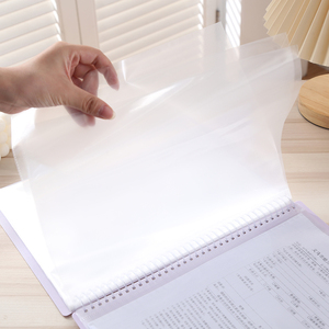 Bán buôn A4 30 sheets chèn nhựa xoắn ốc thư mục cuộn dây chất lượng cao không thấm nước PP thư mục trình bày - Product Image 4