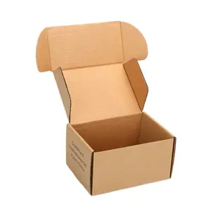 包装製造カスタムプリントロゴクラフト紙配送メーラーボックスEフルートダイカット段ボール箱